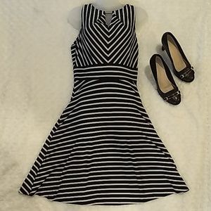 Black and White striped dress
